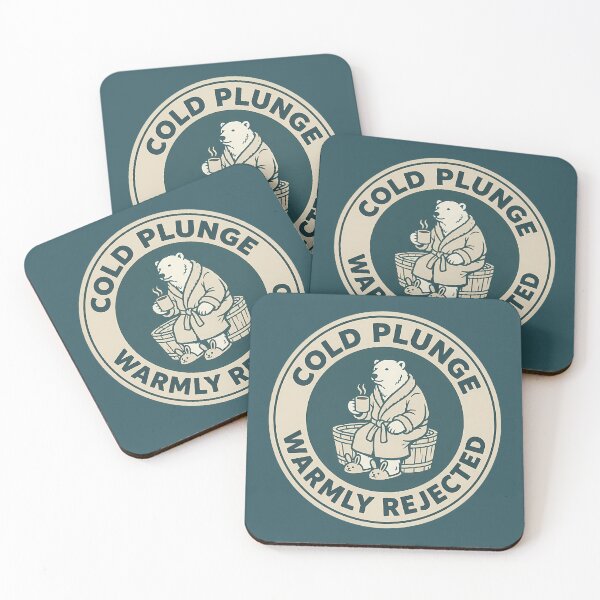 Item preview, Funny Polar Bear Cold Plunge Rejected Badge designed and sold by DripCultureLab.