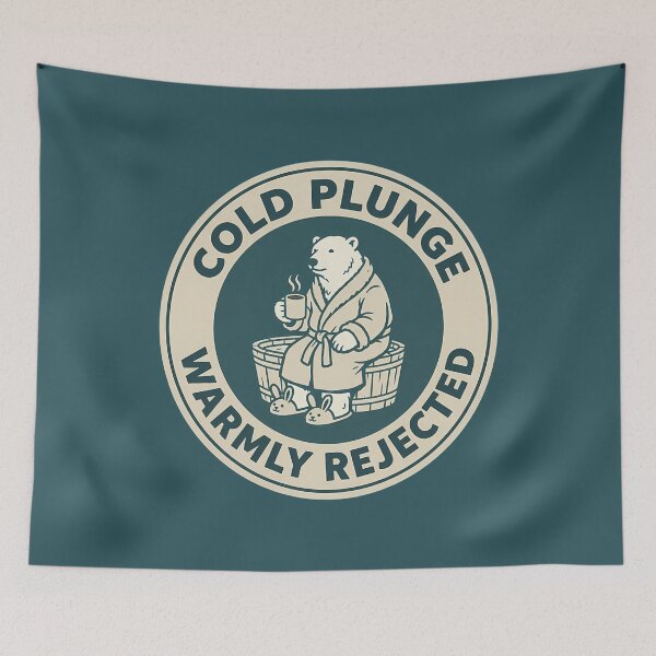 Item preview, Funny Polar Bear Cold Plunge Rejected Badge designed and sold by DripCultureLab.