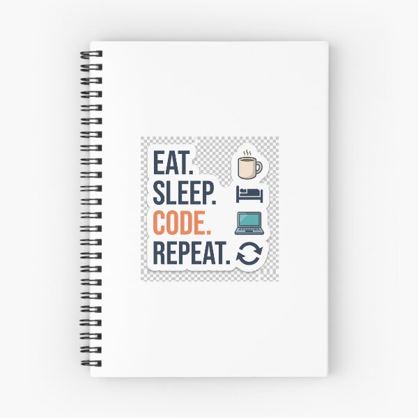 Item preview, Eat Sleep Code Repeat - Programmer Life & Daily Routine Sticker designed and sold by Kushwaha18.