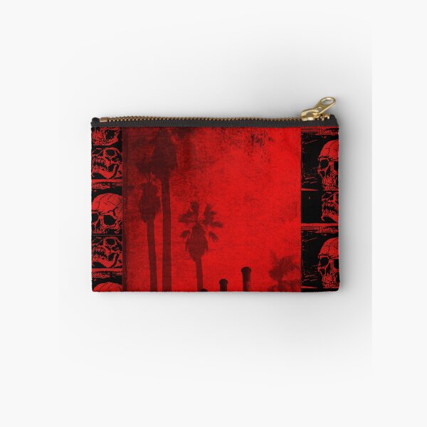 Item preview, Post Apocalyptic Los Angeles - Red & Black Dystopian Skull and Palms Collage designed and sold by SpookyShadesLab.