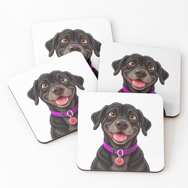 Item preview, Happy Black Lab Pup Sticker for Dog Lovers designed and sold by SeriouslyArtistical.