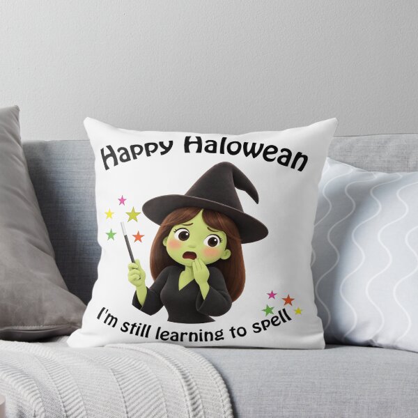 Item preview, Halloween witch learning to spell designed and sold by ChimaGraphics.