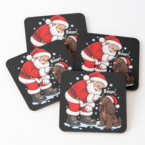 Item preview, Funny Field Spaniel Dog Santa Boop Merry Chirstmas Mom Dad designed and sold by rafaeltto.