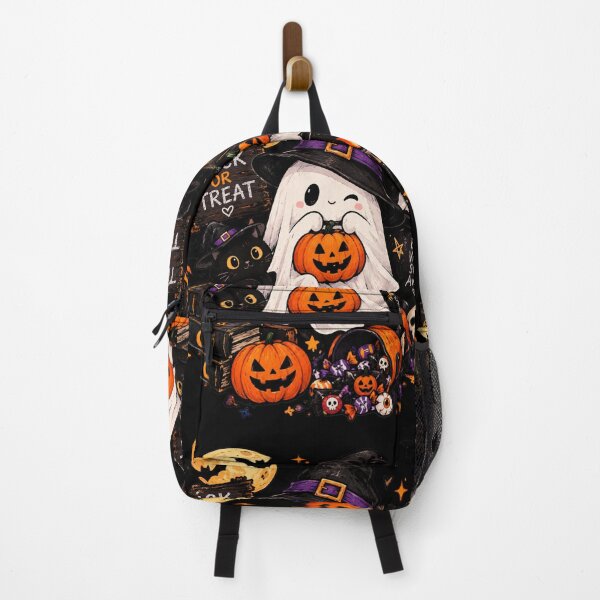 Item preview, Cute Halloween Ghost Witch & Pumpkin – Spooky Kawaii Aesthetic designed and sold by JTitli.
