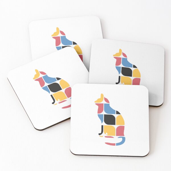 Item preview, cllassic colorful cat sillhoutte art designed and sold by Print_This_Out.