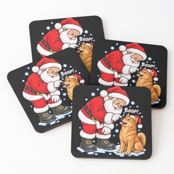 Artikelvorschau, Lustiger finnischer Spitzhund, Weihnachtsmann-Boop, frohe Weihnachten, Mama, Papa entworfen und verkauft von rafaeltto.