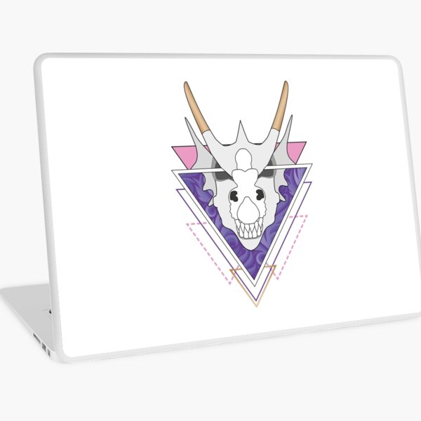 Dragon Skull Pink and Purple Laptop Skin