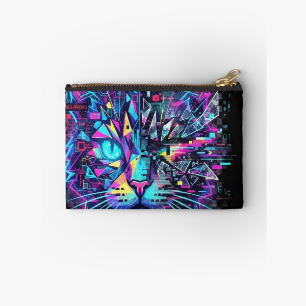 Item preview, Adversarial Glitch Cat Abstract Art - Cyberpunk Face designed and sold by tulinorampyc.