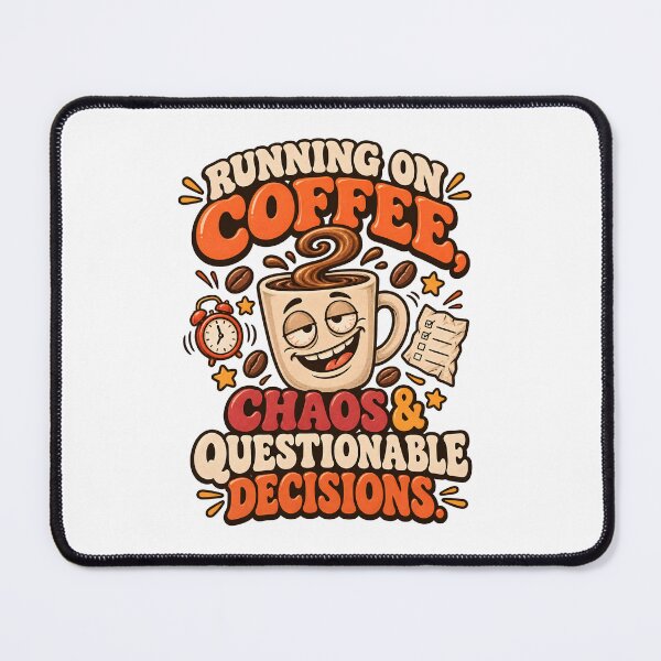 Item preview, Running on Coffee Chaos and Questionable Decisions designed and sold by Flamocha.