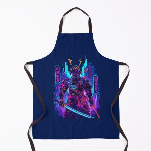Item preview, Neon Cyberpunk Ronin Futuristic Samurai designed and sold by nealalong.