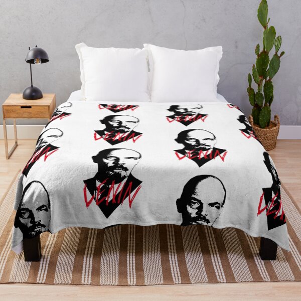 Item preview, Vladimir Lenin (Red Text) - High Contrast Revolutionary Portrait designed and sold by Flemetharya.