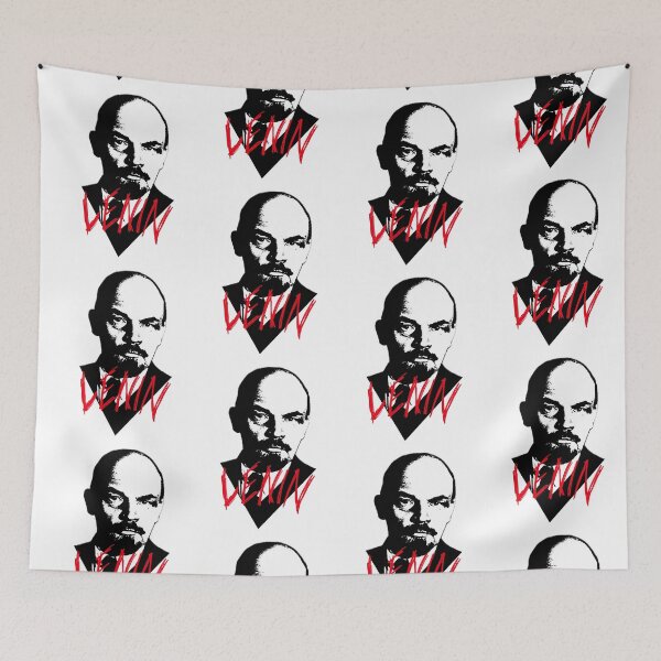 Item preview, Vladimir Lenin (Red Text) - High Contrast Revolutionary Portrait designed and sold by Flemetharya.