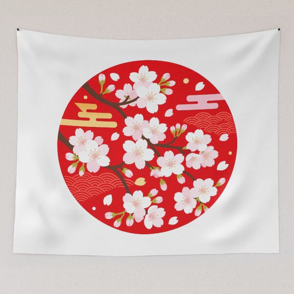 Item preview, Japanese Sakura Blossom - Traditional Red Mandala designed and sold by DAEWI PARK.