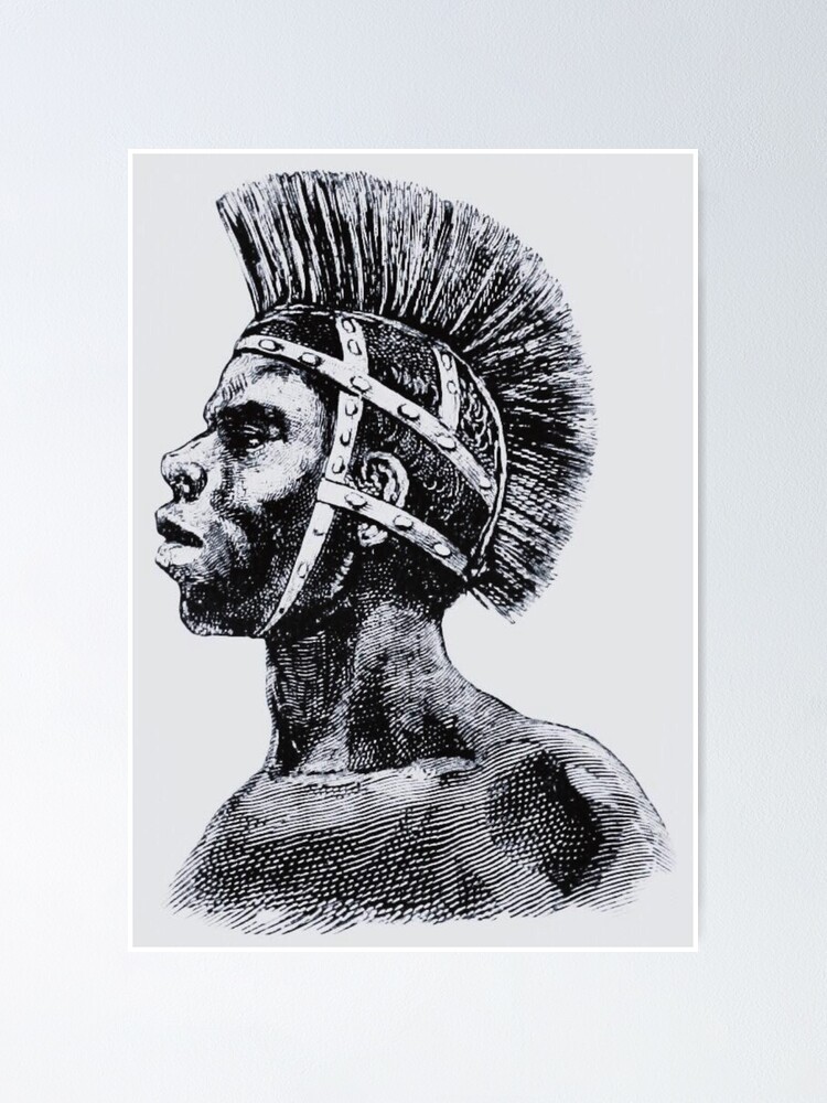 Vintage Tribal Mohican Headdress Poster By Bertandgerts Redbubble