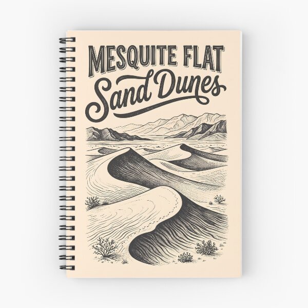 Item preview, Mesquite Flat Sand Dunes Death Valley Vintage Travel Poster designed and sold by Wild Places Paper Co..