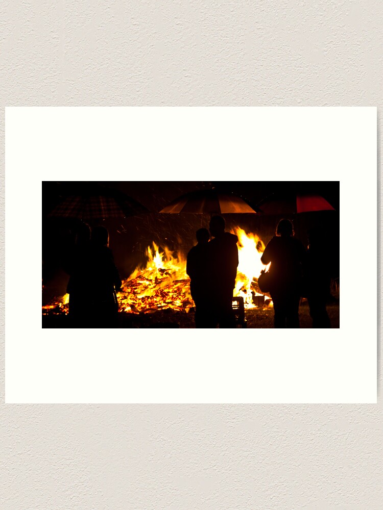 Alternate view of Brollies by the fire Art Print