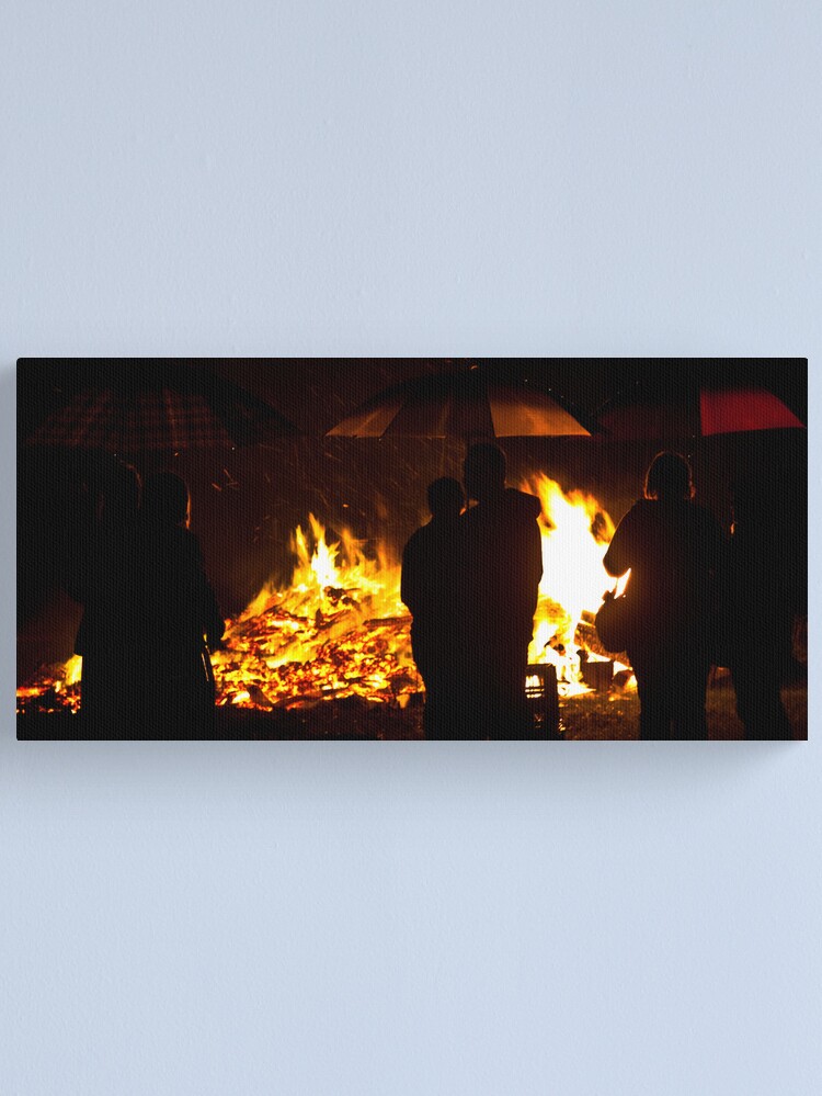 Alternate view of Brollies by the fire Canvas Print