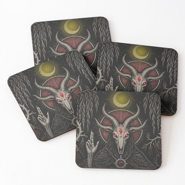 Item preview, Occult Demonic Horned Skull Dark Gothic Art T-Shirt designed and sold by Subrat Art & Design.