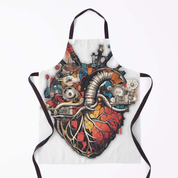 Item preview, Mechanical Heart – Steampunk Anatomy Art designed and sold by DotLineColor.