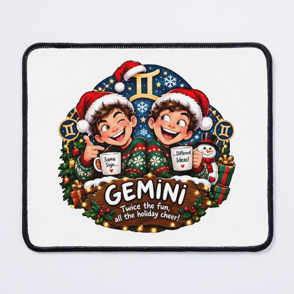 Item preview, Funny Gemini Twins Christmas Same Sign Mugs designed and sold by Zodiac Celestial Art.