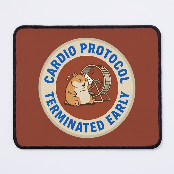 Item preview, Funny Hamster Cardio Routine Suspended Early Badge designed and sold by DripCultureLab.
