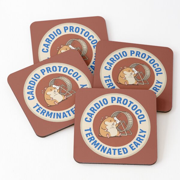 Item preview, Funny Hamster Cardio Routine Suspended Early Badge designed and sold by DripCultureLab.