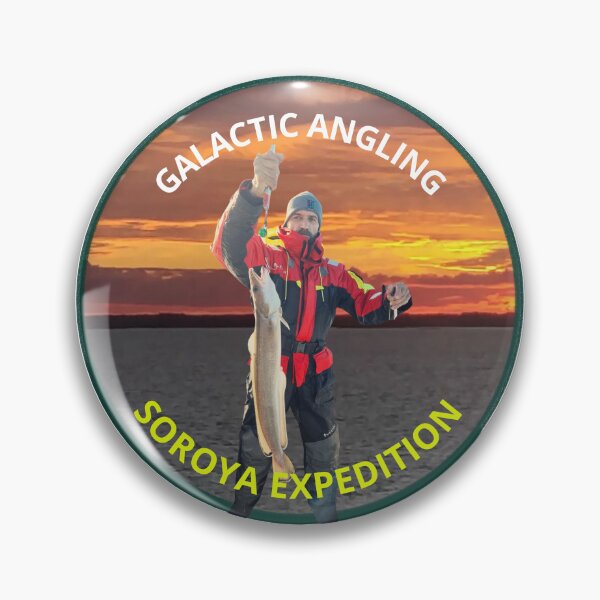 Item preview, Soroya Norway Cod Fishing Retro Cosmic Celestial Badge designed and sold by VersaStyles.