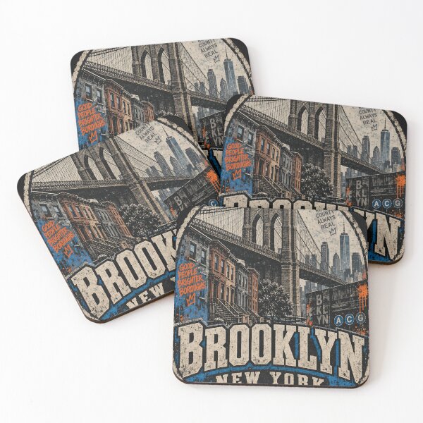 Item preview, Brooklyn New York Vintage Badge – Urban Street Art & Bridge Design designed and sold by Jandedan.