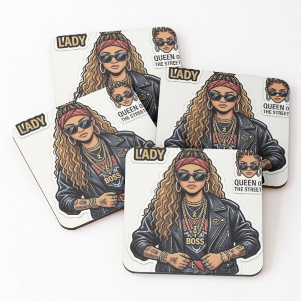 Item preview, Edgy Zendaya "Boss Lady" Waterproof Vinyl Sticker | Trendy Streetwear Aesthetic Graphic Decal designed and sold by kshop101.
