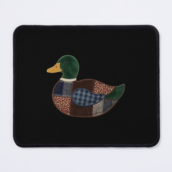 Item preview, Patchwork Mallard Duck Vintage Rustic Fabric Art designed and sold by MotivaChic.