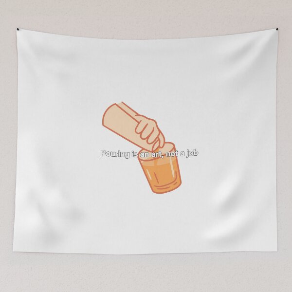 Item preview, Minimalist Bartender Pouring Art designed and sold by NiftyWrx.
