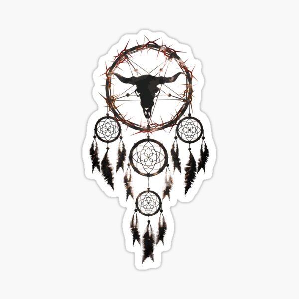 summoning circle pentagram - dream catcher Sticker