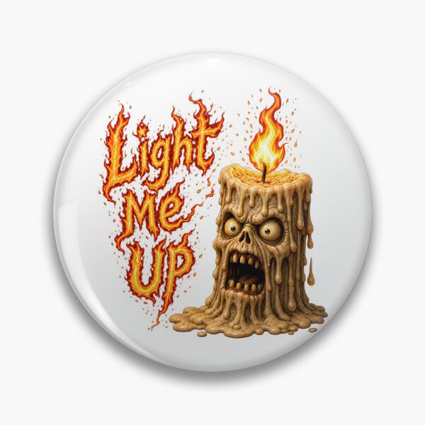 Item preview, Light Me Up - Scary Candle Monster Funny Horror Dark Humor Art designed and sold by HorrorWorldWeb.