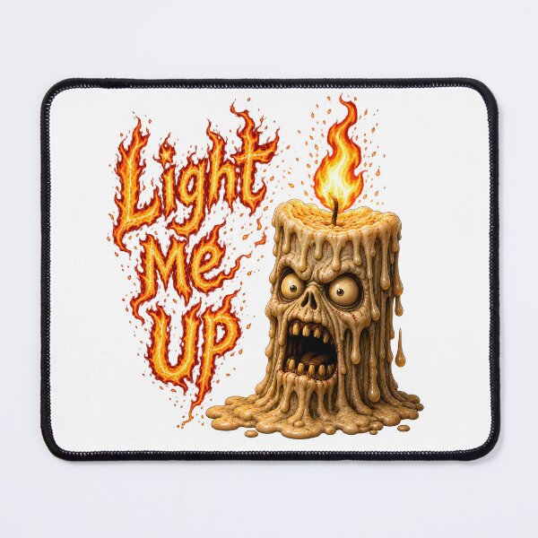 Item preview, Light Me Up - Scary Candle Monster Funny Horror Dark Humor Art designed and sold by HorrorWorldWeb.