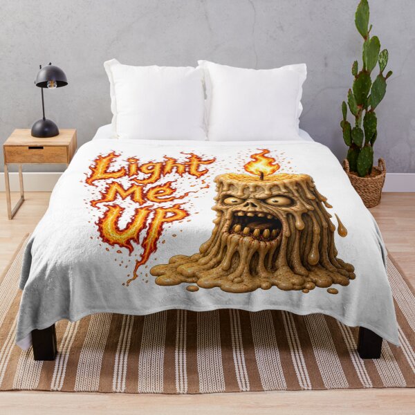 Item preview, Light Me Up - Scary Candle Monster Funny Horror Dark Humor Art designed and sold by HorrorWorldWeb.