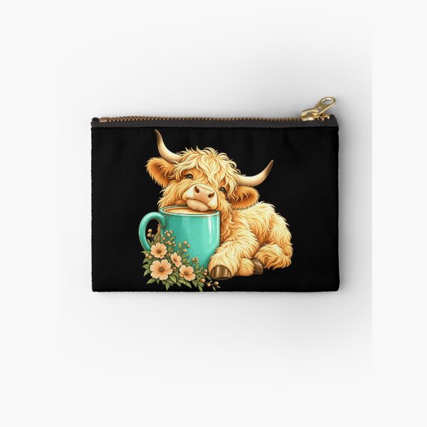 Item preview, Cute Fluffy Highland Cow Coffee Lover Farm Animal designed and sold by FolkGraphics.