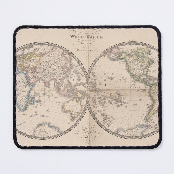 Item preview, Historic Map of the World (hemispheres) designed and sold by mintmap.