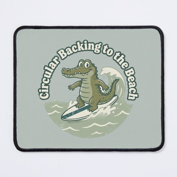 Item preview, Crocodile Surfing Beach Humor Vintage designed and sold by PunchDrop.