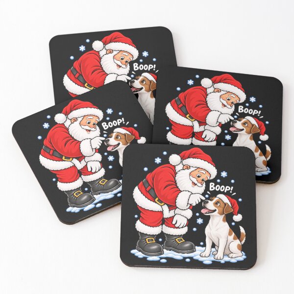 Item preview, Funny Jack Russell Terrier Dog Santa Boop Merry Chirstmas Mom Dad designed and sold by rafaeltto.