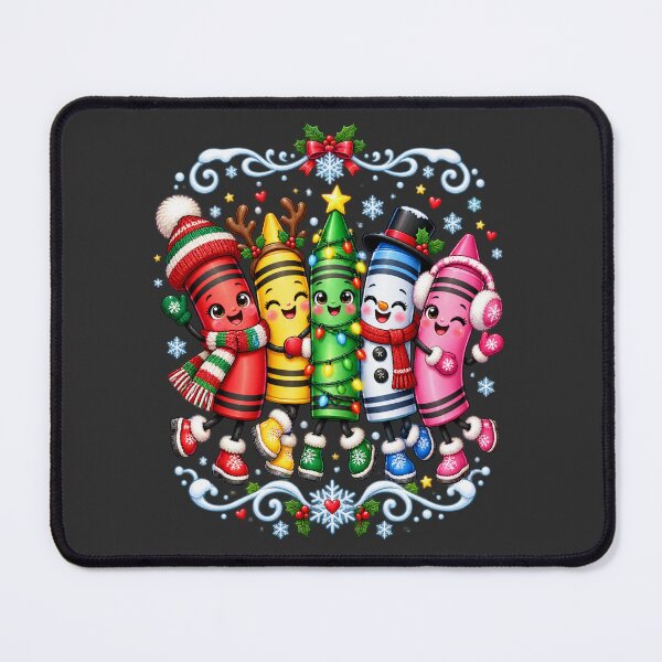 Item preview, Festive Christmas Crayons Snowman Reindeer and Holiday Lights designed and sold by AmiGraph.