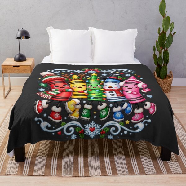 Item preview, Festive Christmas Crayons Snowman Reindeer and Holiday Lights designed and sold by AmiGraph.