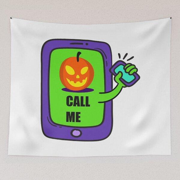 Item preview, Funny Halloween Pumpkin Call Me Smartphone Design designed and sold by NAMASTHE WORLD.