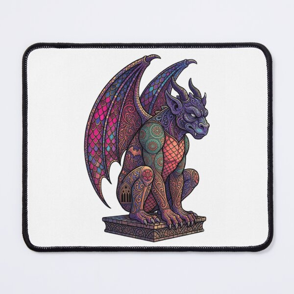 Item preview, Gothic Gargoyle Colorful Stained Glass Design designed and sold by wonder-reject.