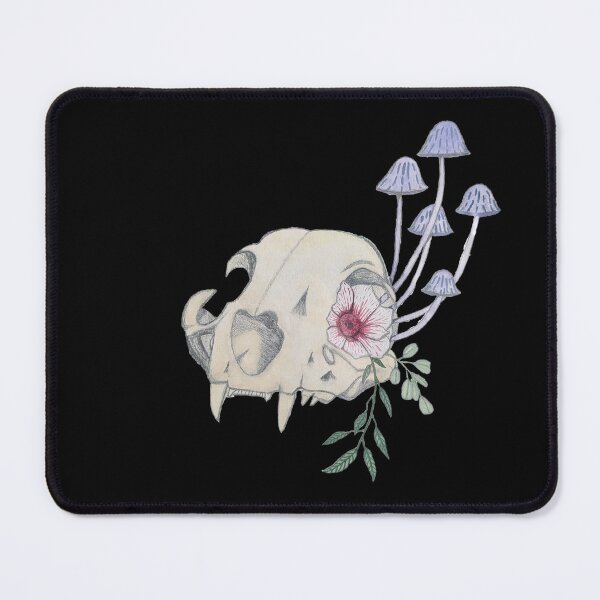 Item preview, "See Anemone" Floral Cat Skull designed and sold by DBElizabethRose.