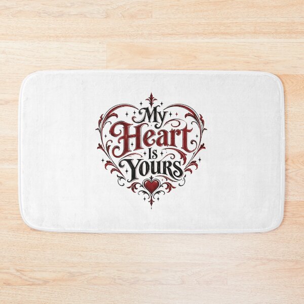 Item preview, My Heart Is Yours – Romantic Love Quote Typography designed and sold by Amsafjol.