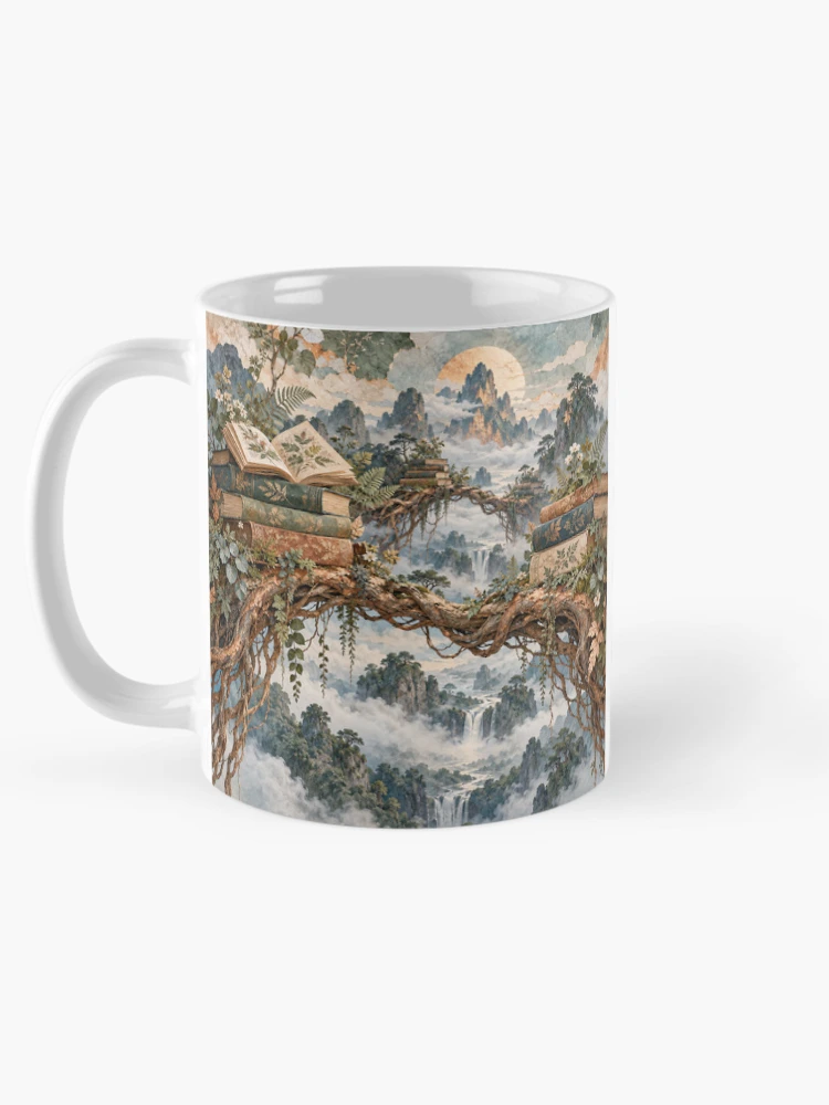 Thumbnail 5 of 6, Coffee Mug, Aerial Roots Library designed and sold by DrizzyV.