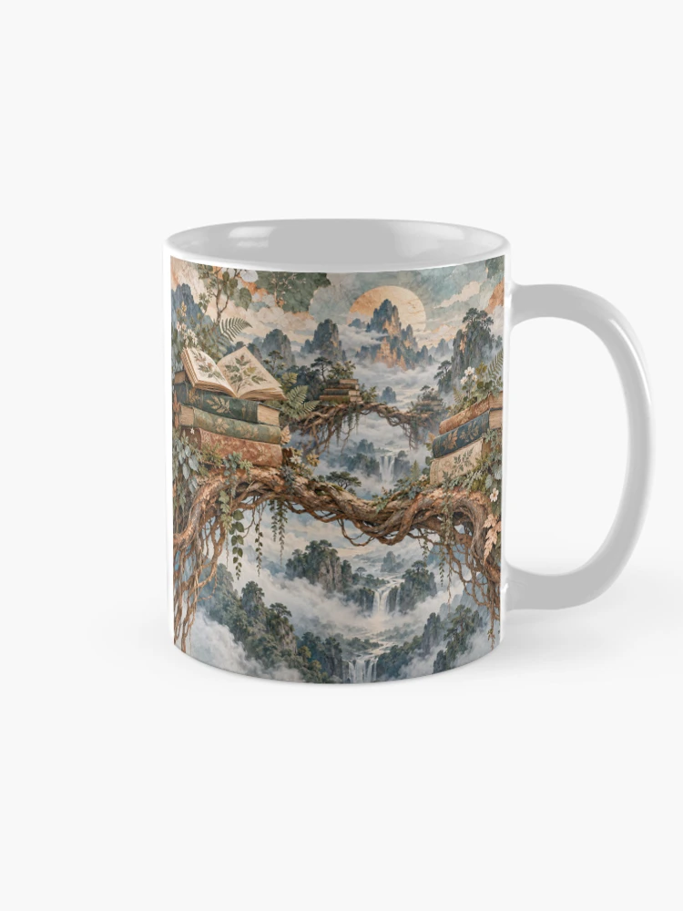 Thumbnail 3 of 6, Coffee Mug, Aerial Roots Library designed and sold by DrizzyV.