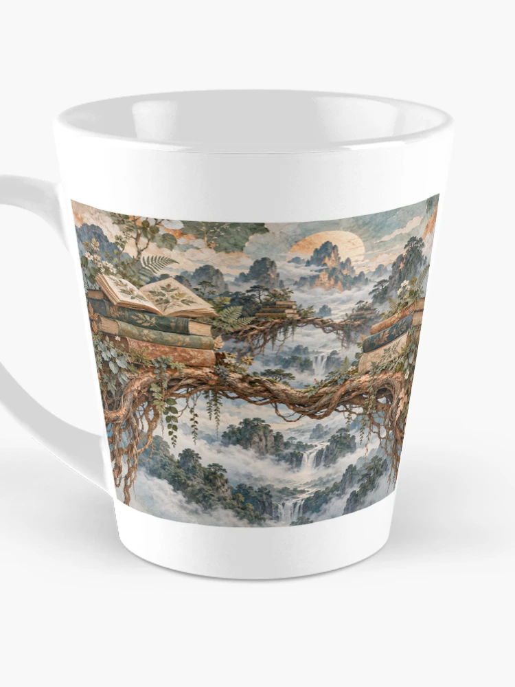 Thumbnail 3 of 4, Coffee Mug, Aerial Roots Library designed and sold by DrizzyV.