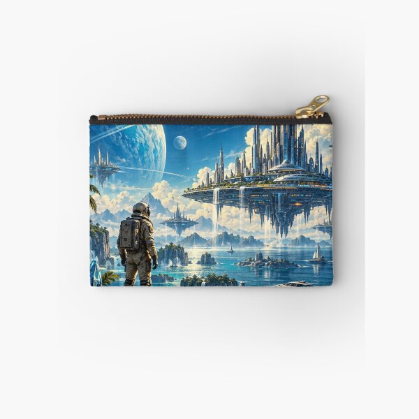 Item preview, The Celestial Realm – Vintage Sci-Fi Travel Poster designed and sold by Curio Meridian.