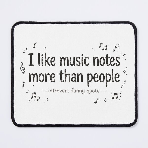 Item preview, I Like Music Notes More Than People Introvert Funny Music Lover Quote designed and sold by StyxIND.